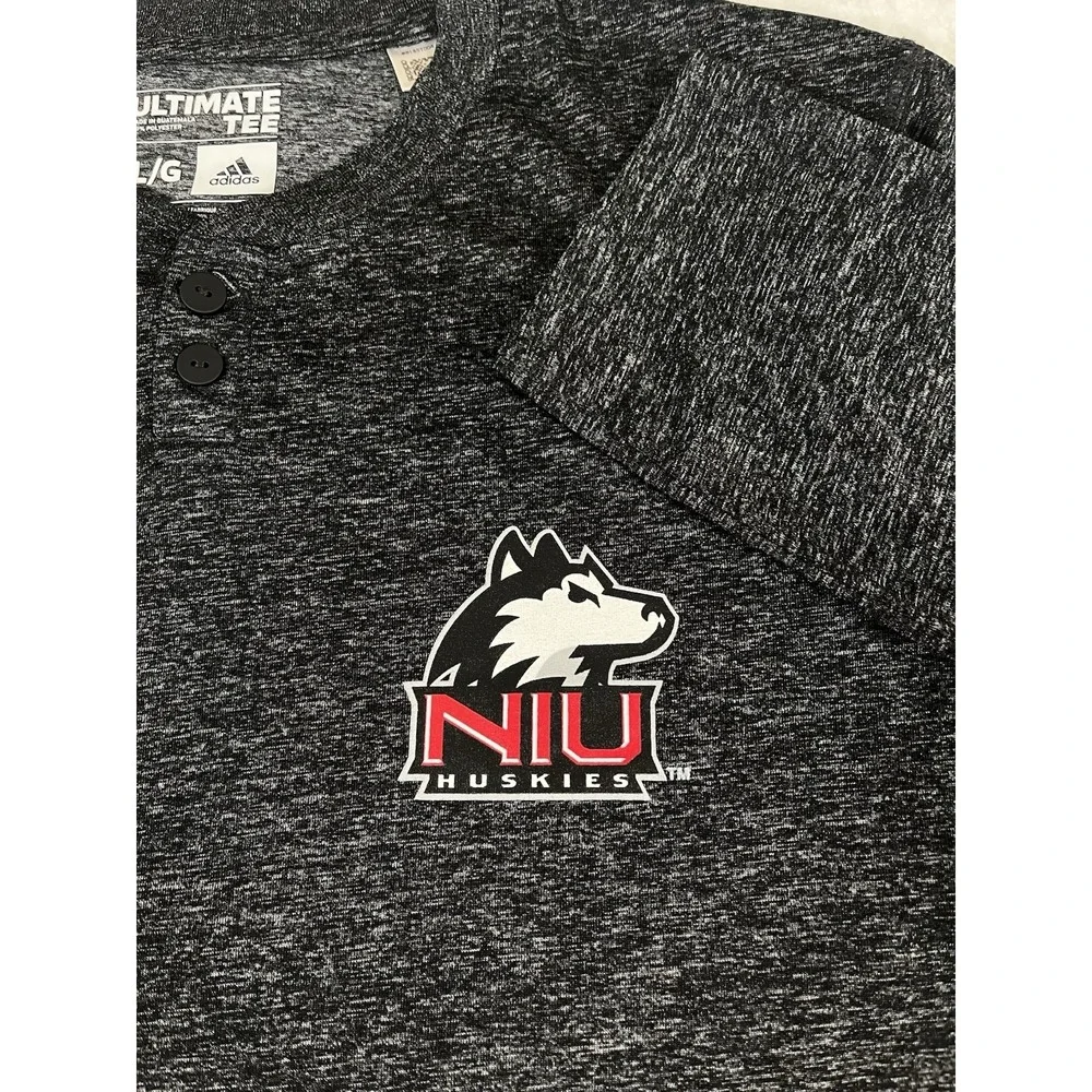 Adidas‎ Northern Illinois University NIU Huskies Henley L/S T Shirt Men's L